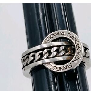 RARE RETIRED 925 Sterling Silver PIANEGONDA Ring Size 8